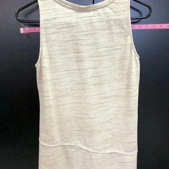 H By Halston Asymmetric sheer,loose fit,scoop neck Tank/Tunic, White Sands - Picture 4 of 7